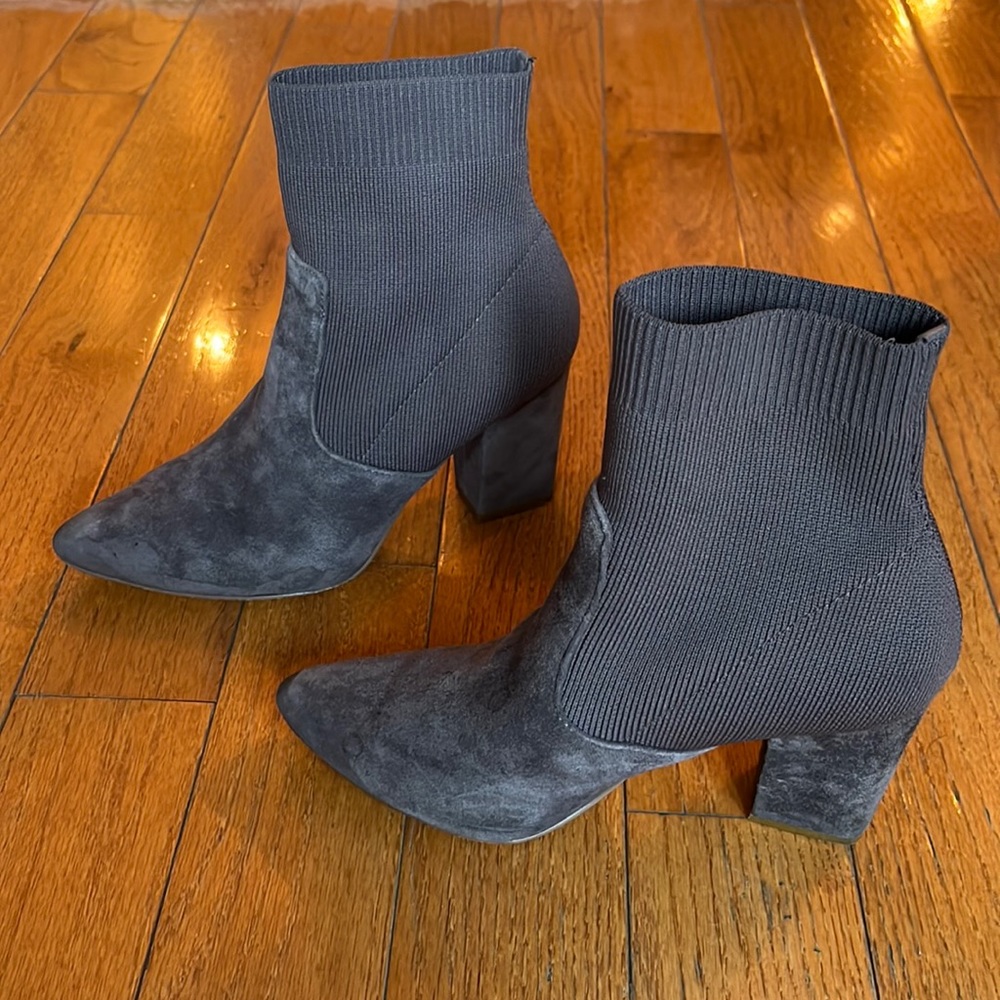 Suede Sock Ankle Boots
